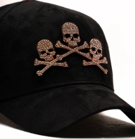 BARBAS HATS - ROSE GOLD SKULLS